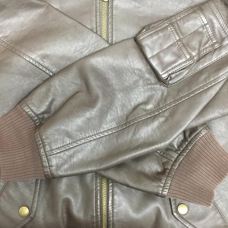ダブルクローゼット w closet ジャケット、上着 ジャンパー、ブルゾン 283937 フェイクレザー FREE 無地 ダークブラウン / ダークブラウン / レディース USED 古着 中古 10075745