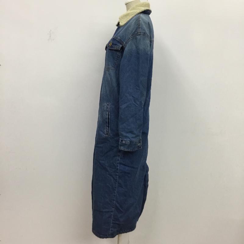ザラ ZARA コート コート一般 デニム 内ボア XS 無地 インディゴ / インディゴ / レディース USED 古着 中古 10075786