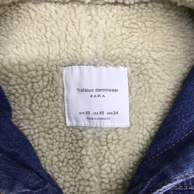 ザラ ZARA コート コート一般 デニム 内ボア XS 無地 インディゴ / インディゴ / レディース USED 古着 中古 10075786