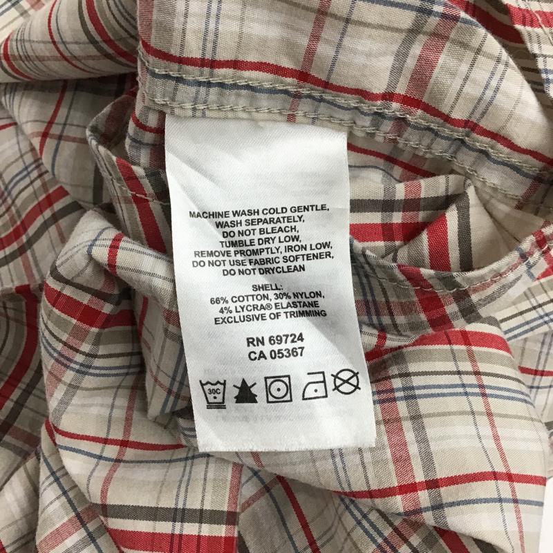 コロンビア Columbia シャツ、ブラウス 半袖 OMNI-WICK SGS4D8X600353 L チェック 白 / ホワイト / X ベージュ / ベージュ / X 灰 / グレー / X 赤 / レッド / メンズ USED 古着 中古 10075967