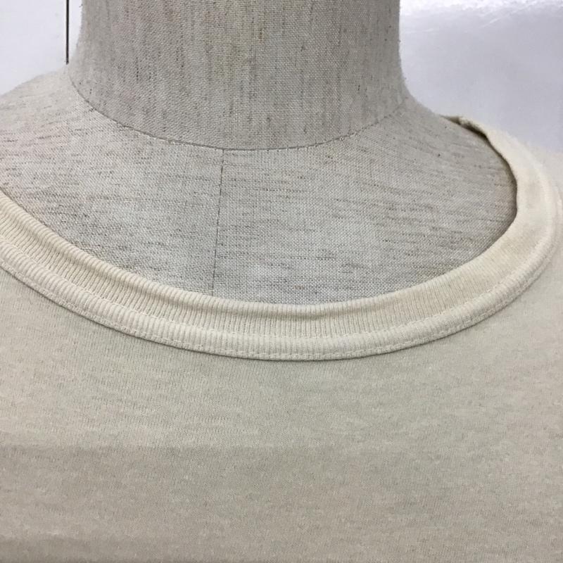 エムエイチエル MHL. Tシャツ 半袖 579-166279 胸ポケット L ロゴ、文字 アイボリー / アイボリー / メンズ USED 古着 中古 10075968