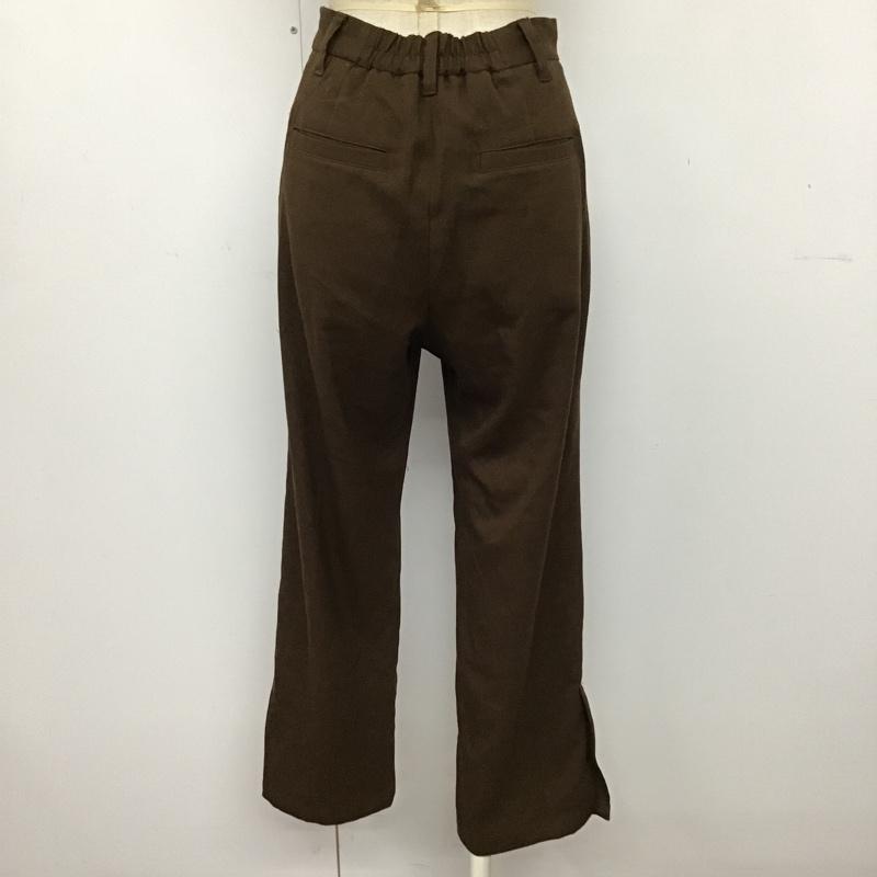 ローリーズファーム LOWRYS FARM ボトムス ボトムス LF519106AD TRサイドスリットパンツ M 無地 茶 / ブラウン / レディース USED 古着 中古 10076035