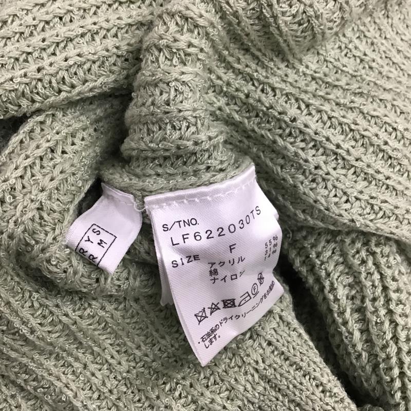 ローリーズファーム LOWRYS FARM ニット、セーター 長袖 LF622030TS 2WAYブークレレースUPプルオーバー FREE 無地 薄緑 / ライトグリーン / レディース USED 古着 中古 10076049