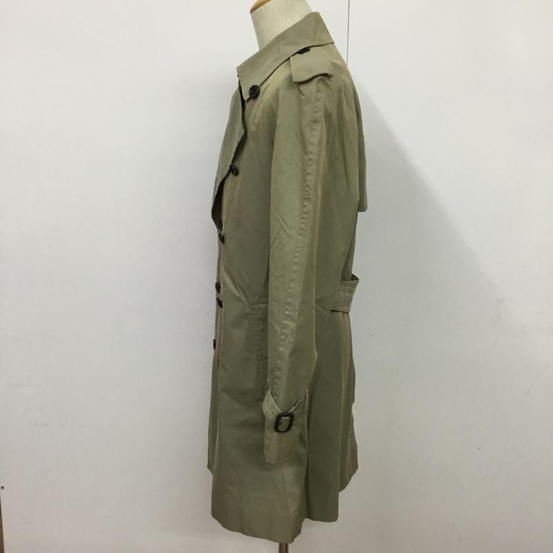 ジュンメン JUNMEN コート トレンチコート L 無地 カーキ / カーキ / メンズ USED 古着 中古 10076225