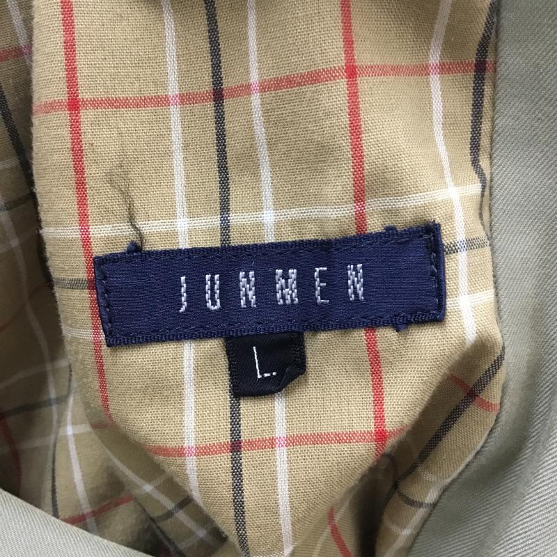 ジュンメン JUNMEN コート トレンチコート L 無地 カーキ / カーキ / メンズ USED 古着 中古 10076225