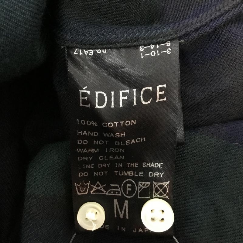 エディフィス EDIFICE シャツ、ブラウス 長袖 16-050-300-1033-3-0 ボタンダウン M チェック 黒 / ブラック / X 緑 / グリーン / X 紺 / ネイビー / メンズ USED 古着 中古 10076252