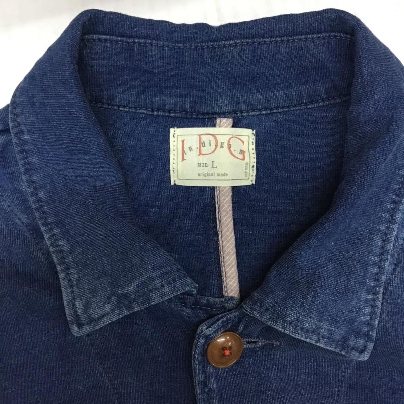 インディゴス IN.DI.GO.S ジャケット、上着 ジャケット、ブレザー ショップコート L 無地 インディゴ / インディゴ / メンズ USED 古着 中古 10076314