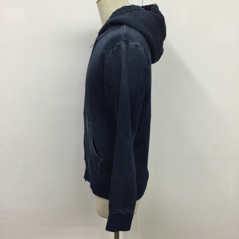 ティーケー TK パーカー 長袖 フルジップ 3 無地 紺 / ネイビー / メンズ USED 古着 中古 10076318