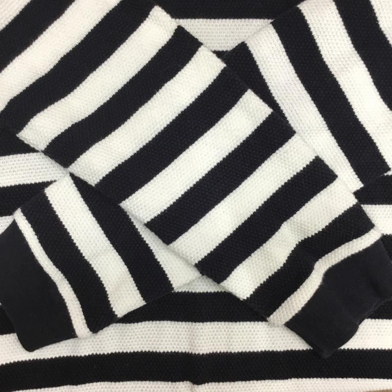 ザラメン ZARA MAN カットソー 長袖 クルーネック L ボーダー柄 白 / ホワイト / X 紺 / ネイビー / メンズ USED 古着 中古 10076319