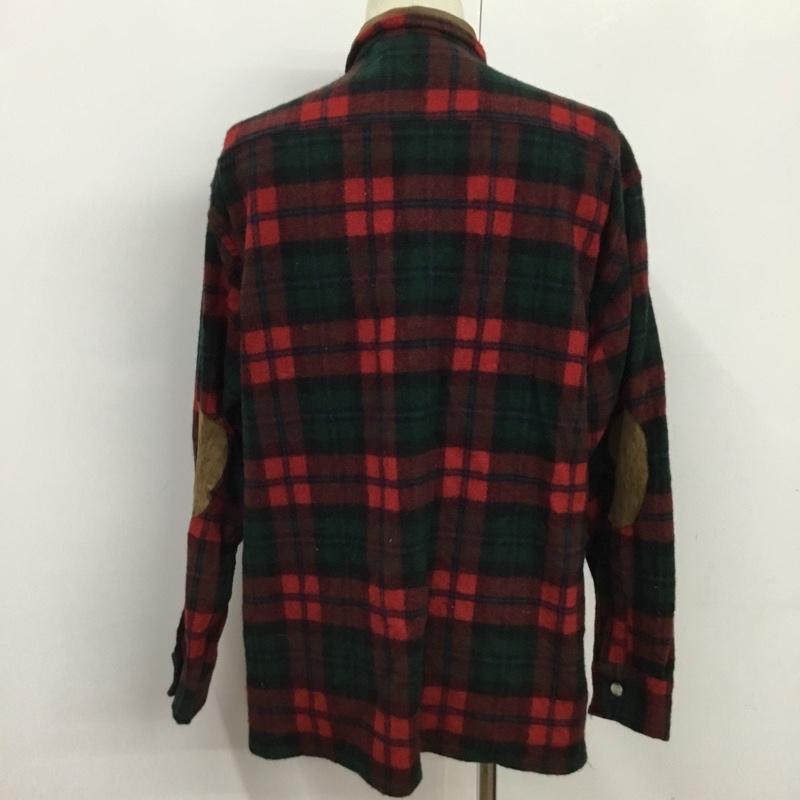 ウールリッチ WOOLRICH シャツ、ブラウス 長袖 エルボーパッチ チェック 赤 / レッド / X 緑 / グリーン / X 黒 / ブラック / X 青 / ブルー / メンズ USED 古着 中古 10076335