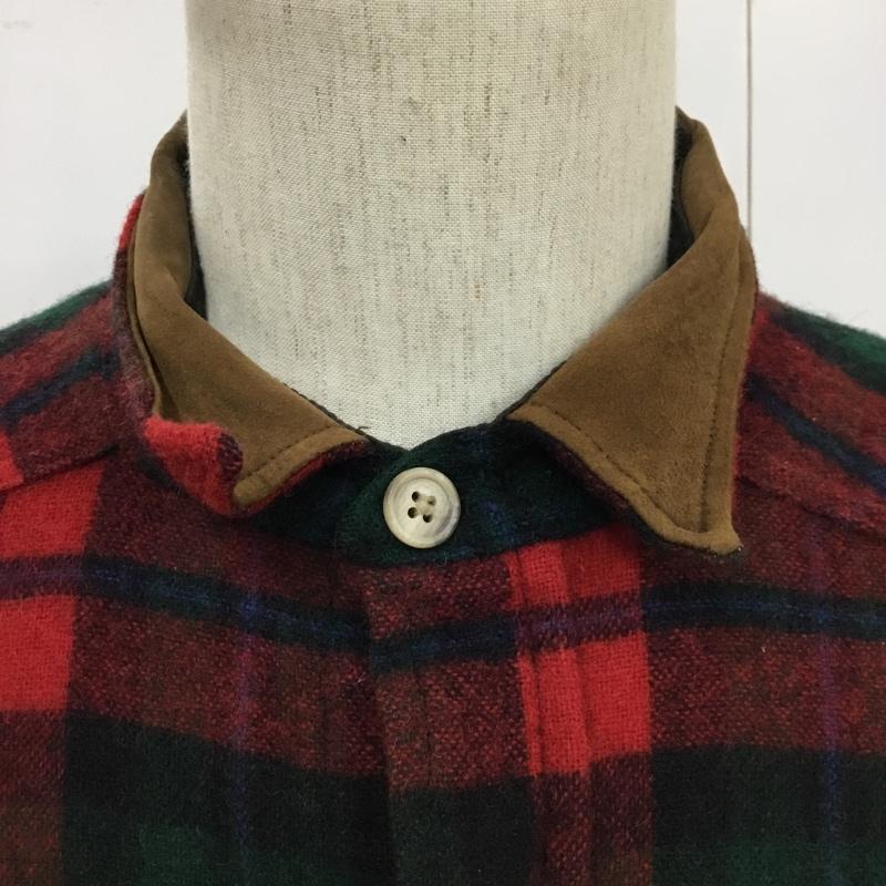 ウールリッチ WOOLRICH シャツ、ブラウス 長袖 エルボーパッチ チェック 赤 / レッド / X 緑 / グリーン / X 黒 / ブラック / X 青 / ブルー / メンズ USED 古着 中古 10076335