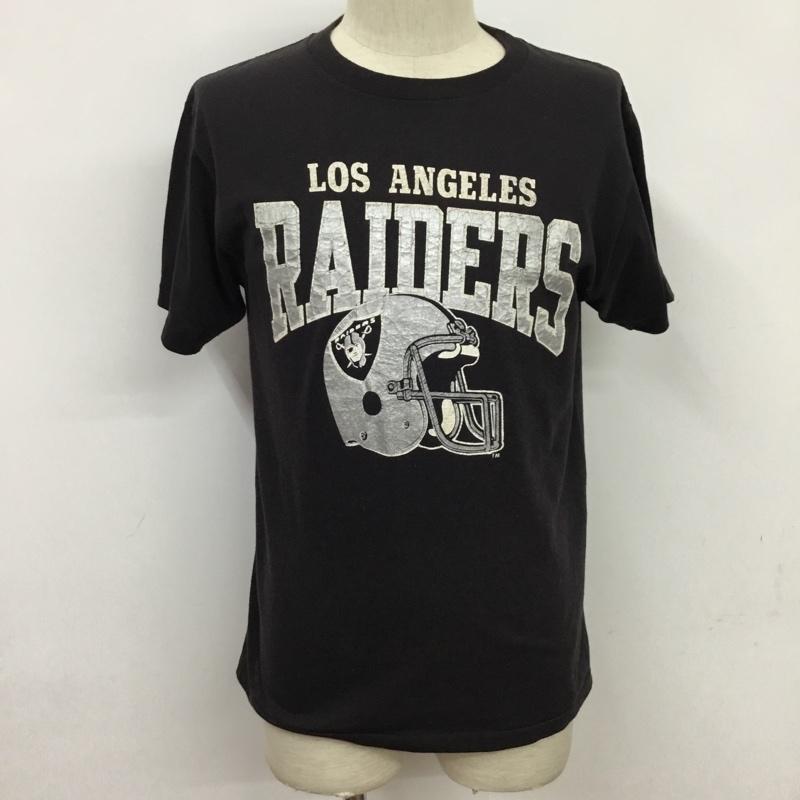 チャンピオン Champion Tシャツ 半袖 LOS ANGELES RAIDERS アメフト L プリント 黒 / ブラック / メンズ USED 古着 中古 10076358