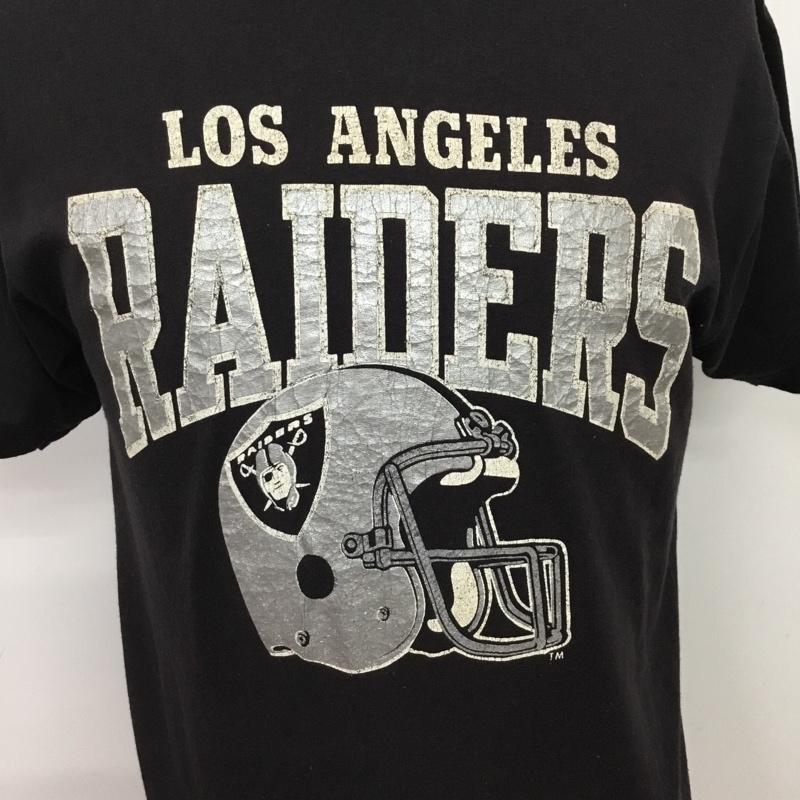 チャンピオン Champion Tシャツ 半袖 LOS ANGELES RAIDERS アメフト L プリント 黒 / ブラック / メンズ USED 古着 中古 10076358