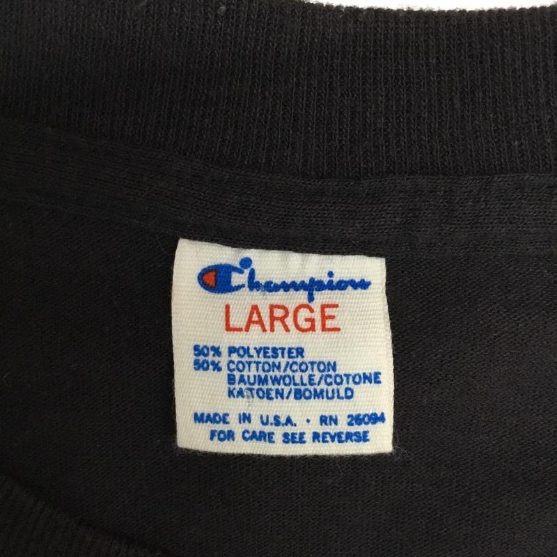 チャンピオン Champion Tシャツ 半袖 LOS ANGELES RAIDERS アメフト L プリント 黒 / ブラック / メンズ USED 古着 中古 10076358