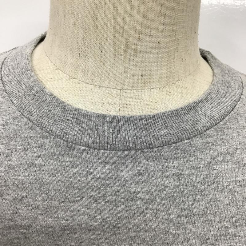 ハフ HUF Tシャツ 長袖 KICKS HI ハイビスカス ロゴ S プリント 灰 / グレー / メンズ USED 古着 中古 10076403