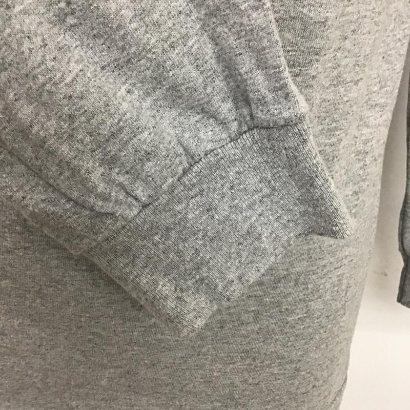 ハフ HUF Tシャツ 長袖 KICKS HI ハイビスカス ロゴ S プリント 灰 / グレー / メンズ USED 古着 中古 10076403