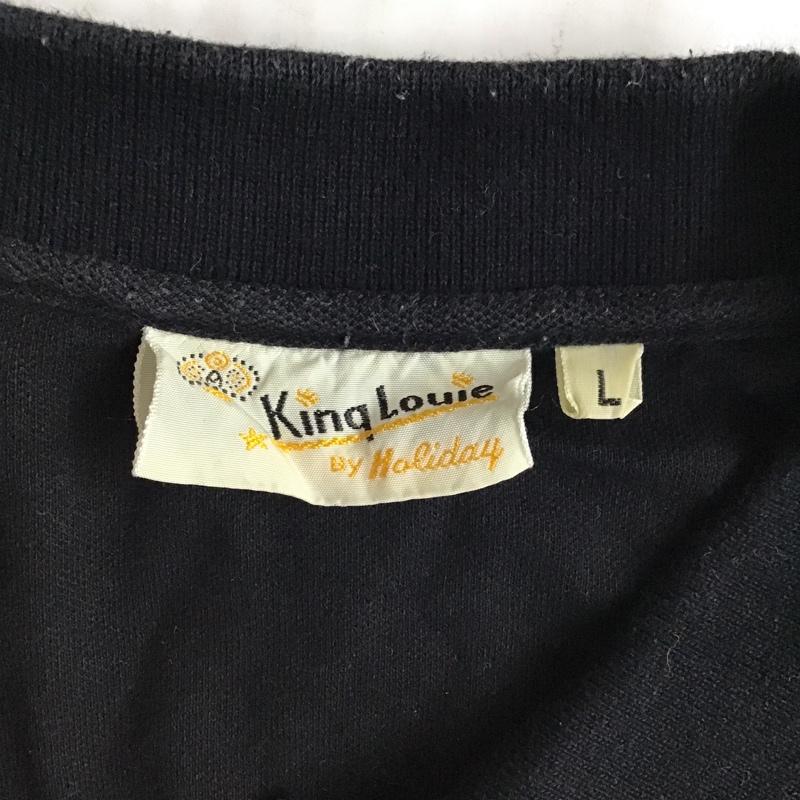 キングルイ King Louie シャツ、ブラウス 半袖 L 無地 黒 / ブラック / メンズ USED 古着 中古 10076465