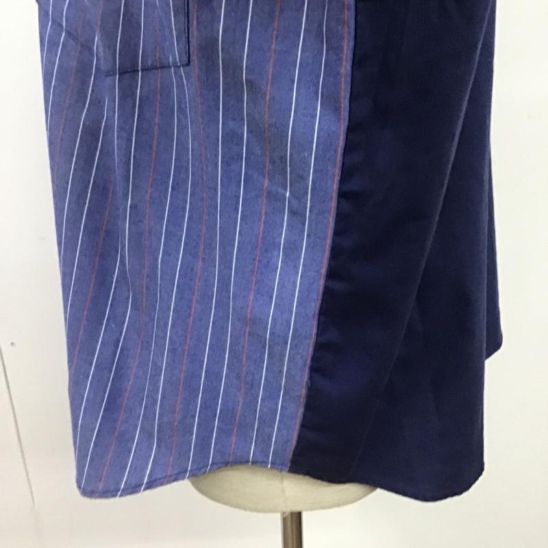 テンダーロイン TENDERLOIN シャツ、ブラウス 長袖 ワークシャツ ボタンダウン バックロゴ M ストライプ 紺 / ネイビー / X 白 / ホワイト / X 赤 / レッド / メンズ USED 古着 中古 10076765