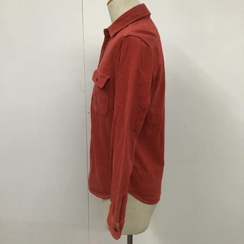 ジェラード JELADO シャツ、ブラウス 長袖 ワークシャツ 10周年 無地 赤 / レッド / メンズ USED 古着 中古 10076766