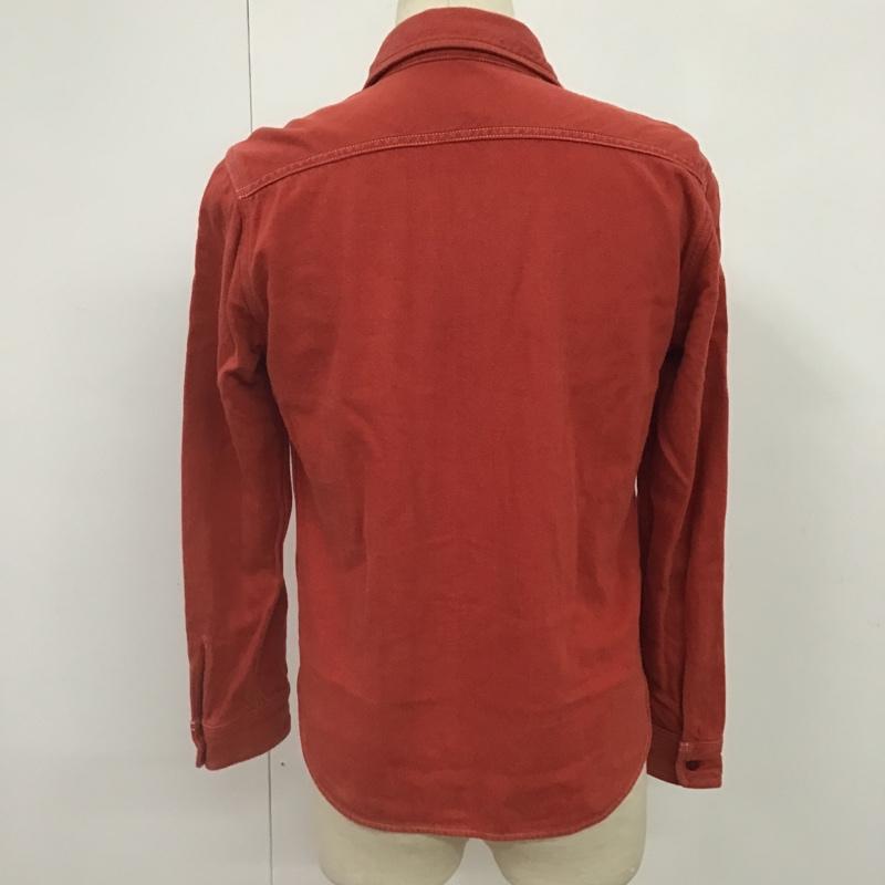 ジェラード JELADO シャツ、ブラウス 長袖 ワークシャツ 10周年 無地 赤 / レッド / メンズ USED 古着 中古 10076766