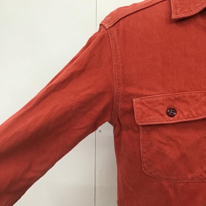 ジェラード JELADO シャツ、ブラウス 長袖 ワークシャツ 10周年 無地 赤 / レッド / メンズ USED 古着 中古 10076766