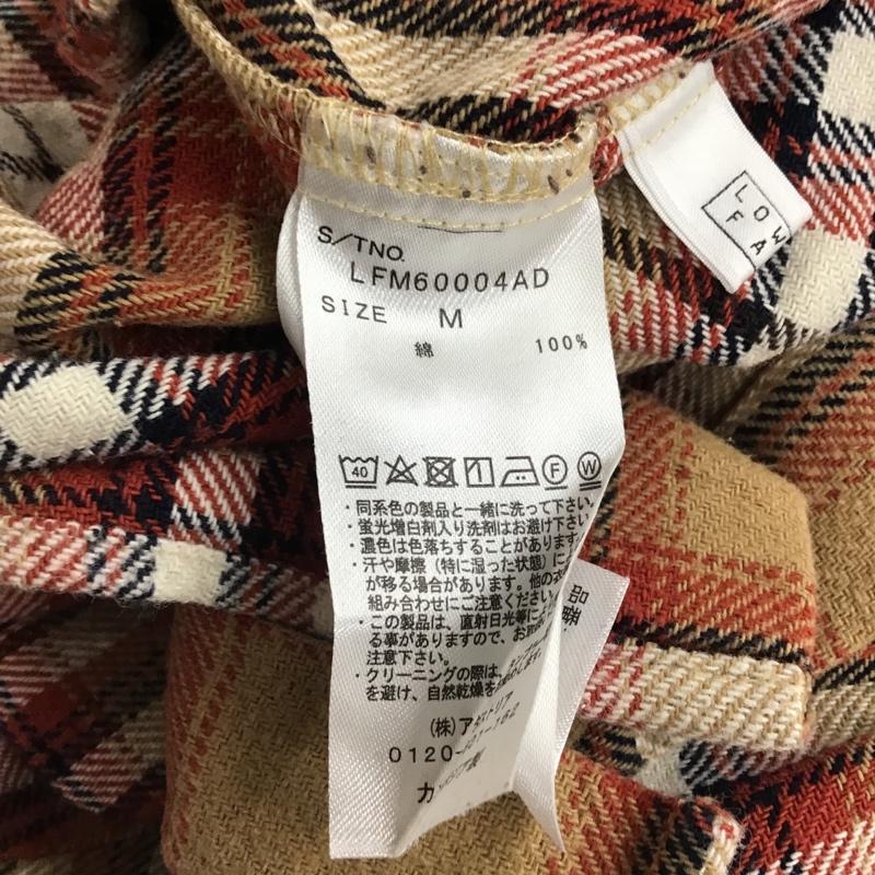 ローリーズファーム LOWRYS FARM シャツ、ブラウス 長袖 LFM60004AD オーバーサイズ M チェック 白 / ホワイト / X 黒 / ブラック / X ベージュ / ベージュ / X 赤 / レッド / レディース USED 古着 中古 10076812