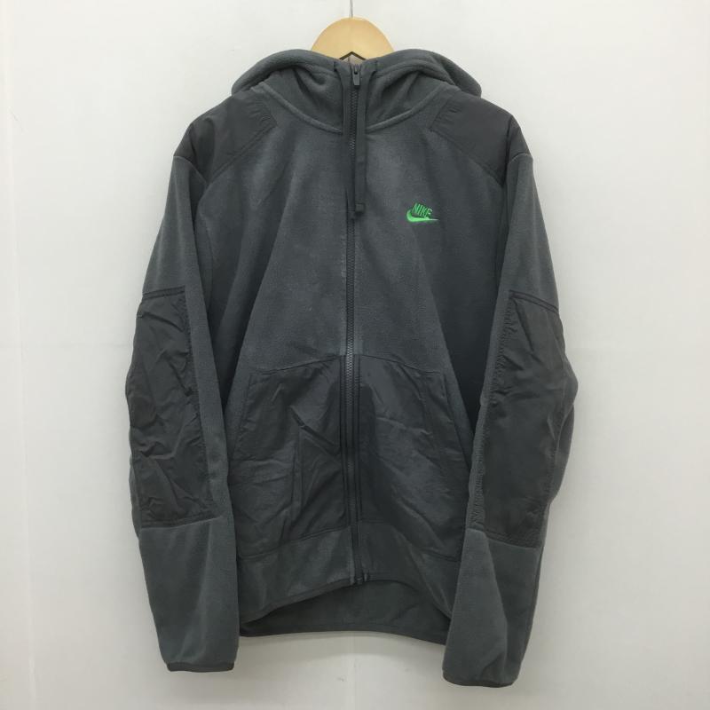 ナイキ NIKE パーカー 長袖 ウィンター フリース フルジップ フーディ DD4883-068 タグ付 L ロゴ、文字 灰 / グレー / メンズ USED 古着 中古 10076829