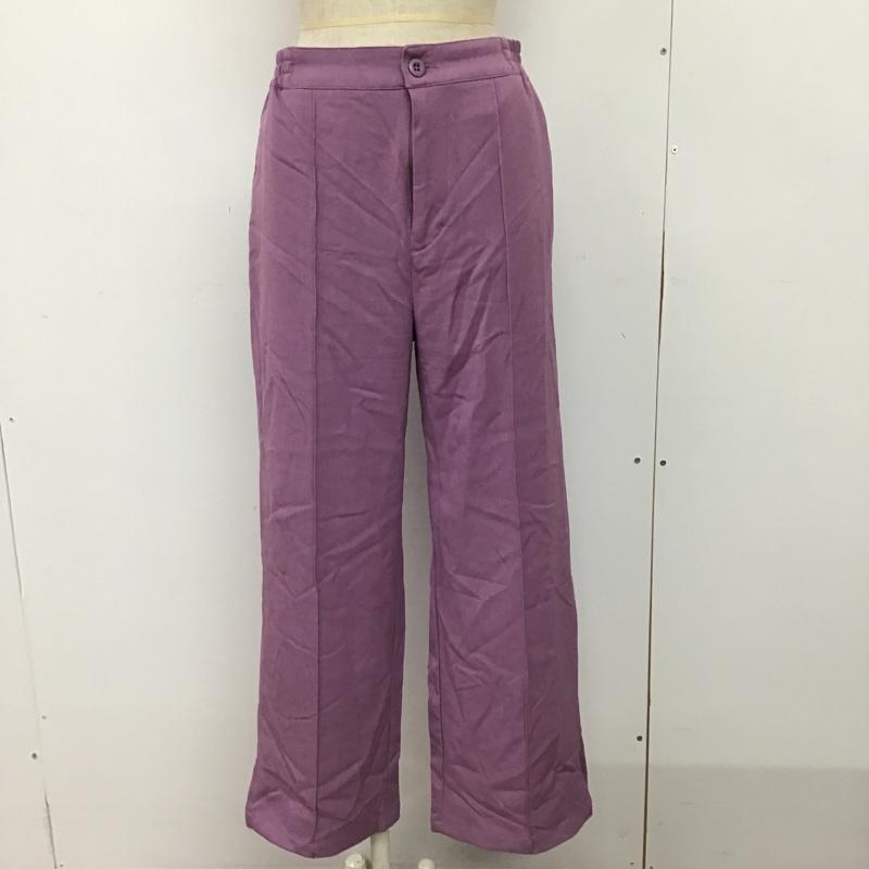 古着 USED ボトムス ボトムス 72-137321SR SEASON REASON 裾スリット センターシームパンツ M 無地 紫 / パープル / レディース USED 古着 中古 10076858
