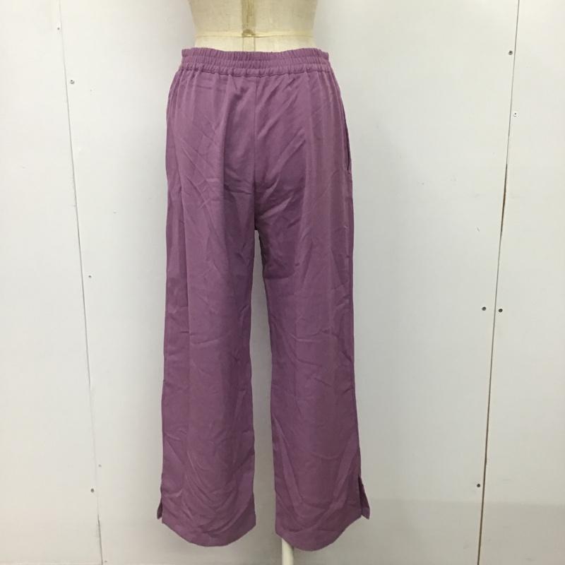 古着 USED ボトムス ボトムス 72-137321SR SEASON REASON 裾スリット センターシームパンツ M 無地 紫 / パープル / レディース USED 古着 中古 10076858