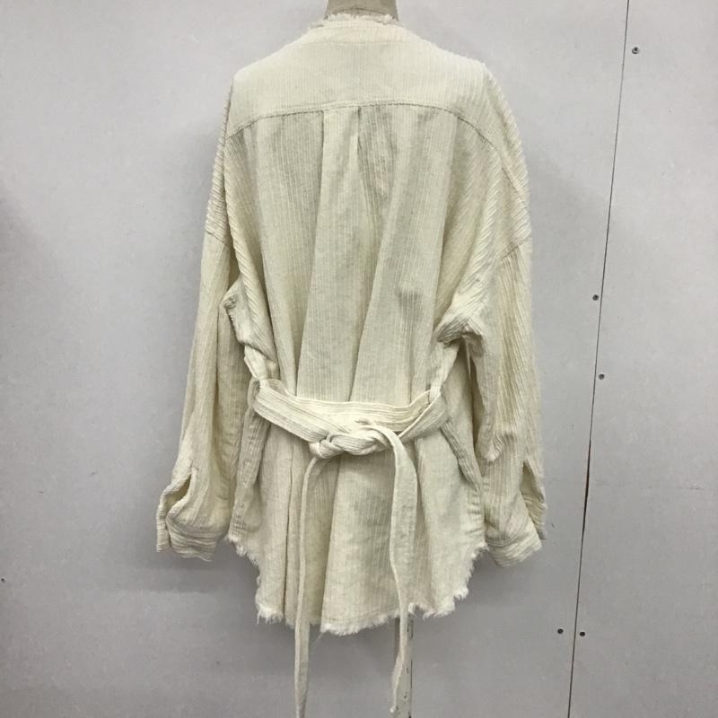 セレクトモカ select MOCA ジャケット、上着 ジャケット、ブレザー 28989A431 コーデュロイ ノーカラー シャツジャケット M 無地 アイボリー / アイボリー / レディース USED 古着 中古 10076960