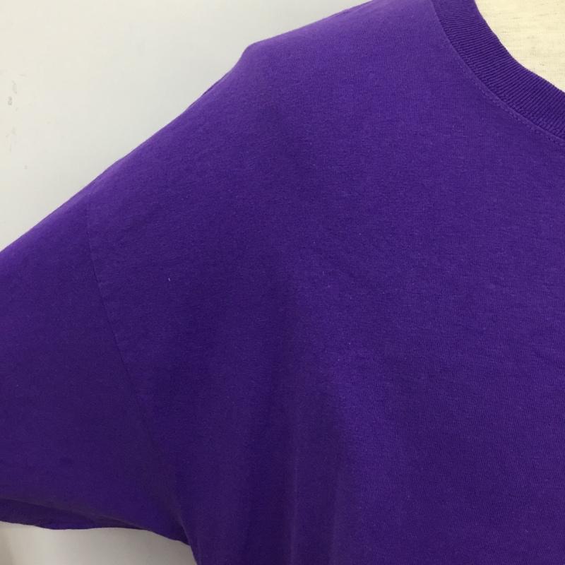 チャンピオン Champion Tシャツ 半袖 011919033355 クルーネック XL ワンポイント 紫 / パープル / メンズ USED 古着 中古 10076972