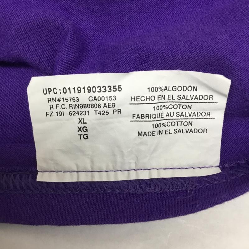 チャンピオン Champion Tシャツ 半袖 011919033355 クルーネック XL ワンポイント 紫 / パープル / メンズ USED 古着 中古 10076972