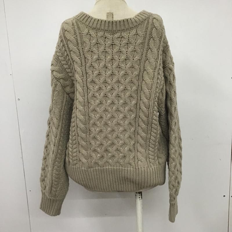ローリーズファーム LOWRYS FARM ニット、セーター 長袖 FREE 無地 ベージュ / ベージュ / レディース USED 古着 中古 10076983