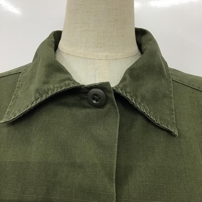 古着 USED シャツ、ブラウス 長袖 ミリタリーシャツ 無地 カーキ / カーキ / レディース USED 古着 中古 10077037