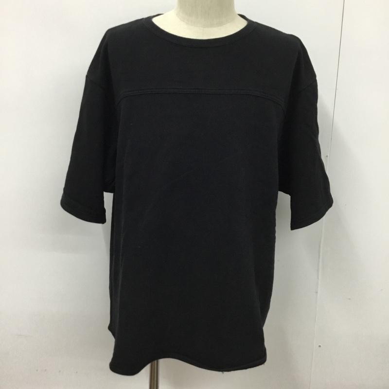 ユニフォームエクスペリメント uniform experiment トレーナー 半袖 2 無地 黒 / ブラック / メンズ USED 古着 中古 10077073