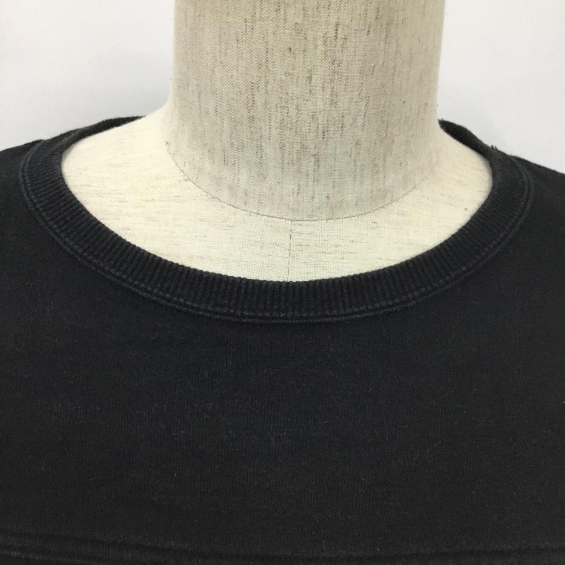 ユニフォームエクスペリメント uniform experiment トレーナー 半袖 2 無地 黒 / ブラック / メンズ USED 古着 中古 10077073