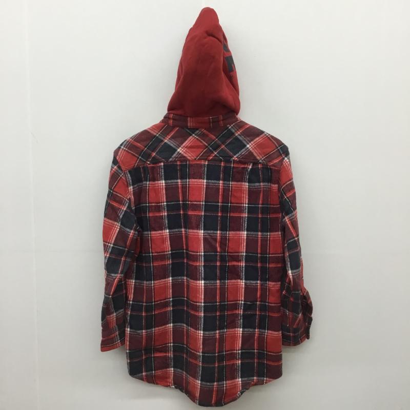 エクストララージ XLARGE シャツ、ブラウス 七分袖 S チェック 赤 / レッド / メンズ USED 古着 中古 10077116