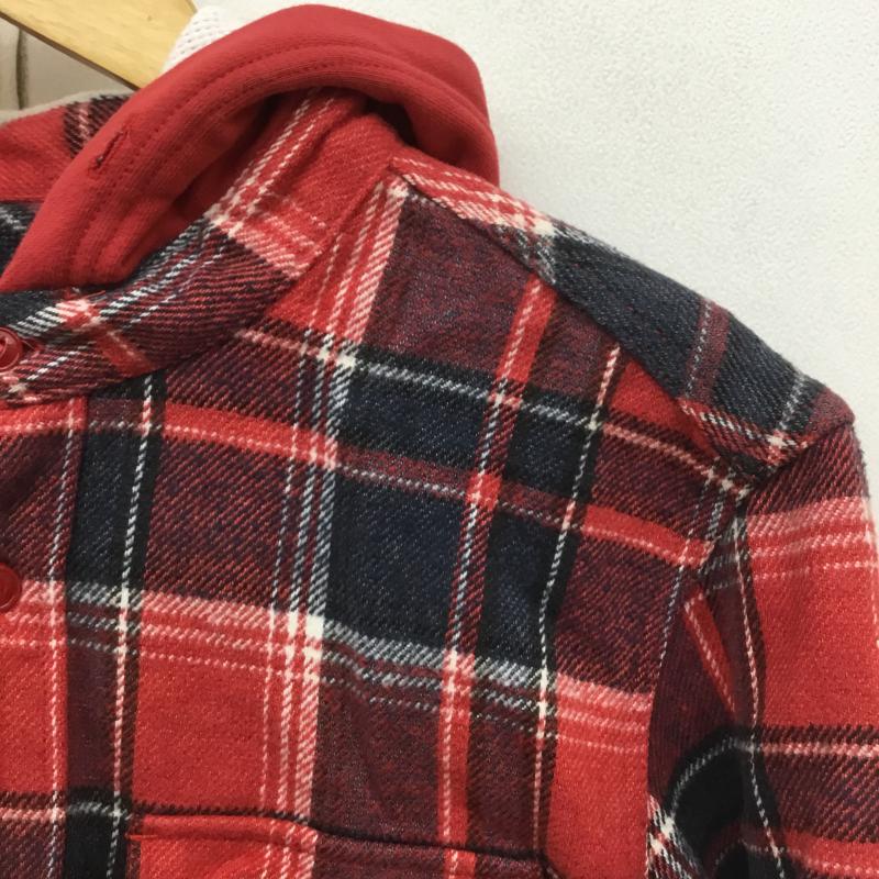 エクストララージ XLARGE シャツ、ブラウス 七分袖 S チェック 赤 / レッド / メンズ USED 古着 中古 10077116