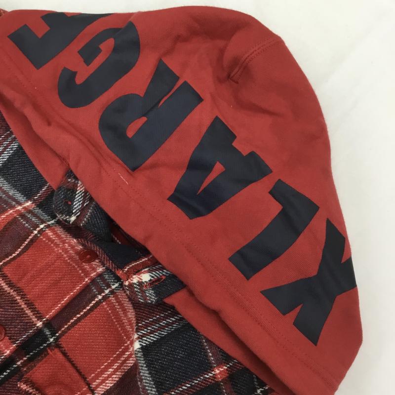 エクストララージ XLARGE シャツ、ブラウス 七分袖 S チェック 赤 / レッド / メンズ USED 古着 中古 10077116