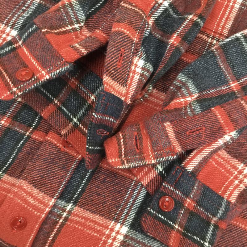 エクストララージ XLARGE シャツ、ブラウス 七分袖 S チェック 赤 / レッド / メンズ USED 古着 中古 10077116