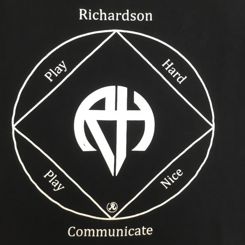 リチャードソン RICHARDSON トレーナー 長袖 S ロゴ、文字 黒 / ブラック / メンズ USED 古着 中古 10077120