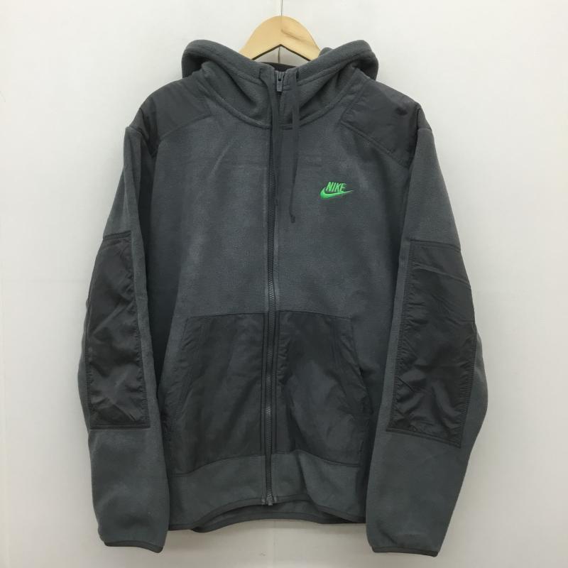 ナイキ NIKE パーカー 長袖 ウィンター フリース フルジップ フーディ DD4883-068 タグ付 L ロゴ、文字 灰 / グレー / メンズ USED 古着 中古 10077125