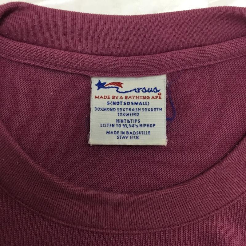 アベイシングエイプ A BATHING APE Tシャツ 半袖 USS S ロゴ、文字 紫 / パープル / メンズ USED 古着 中古 10077160