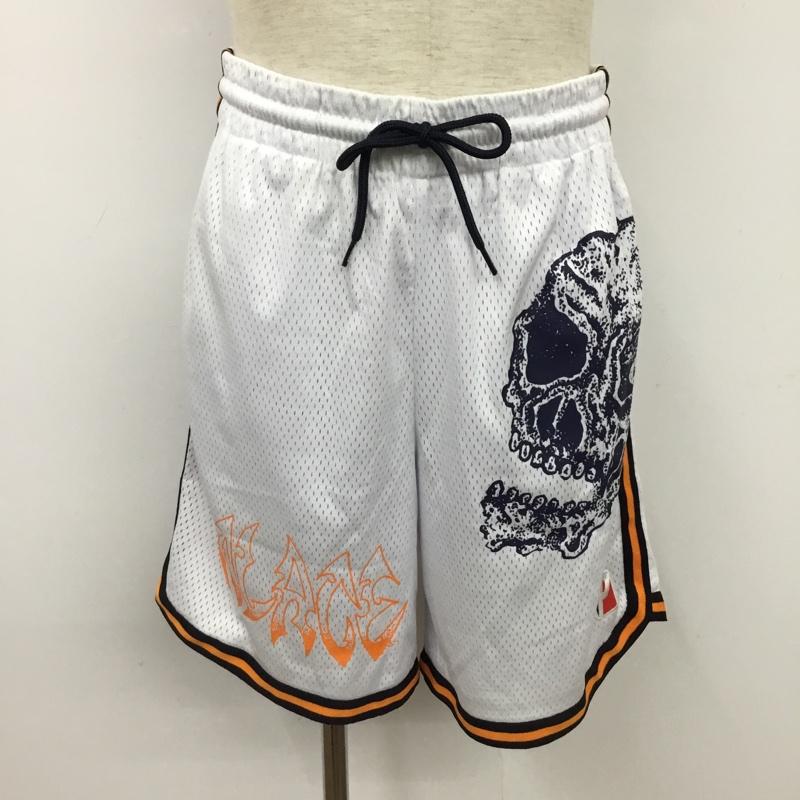 パレス PALACE パンツ ショートパンツ AIRTEX SHORT ドクロ M プリント 白 / ホワイト / X 黒 / ブラック / X 橙 / オレンジ / X 紺 / ネイビー / メンズ USED 古着 中古 10077165
