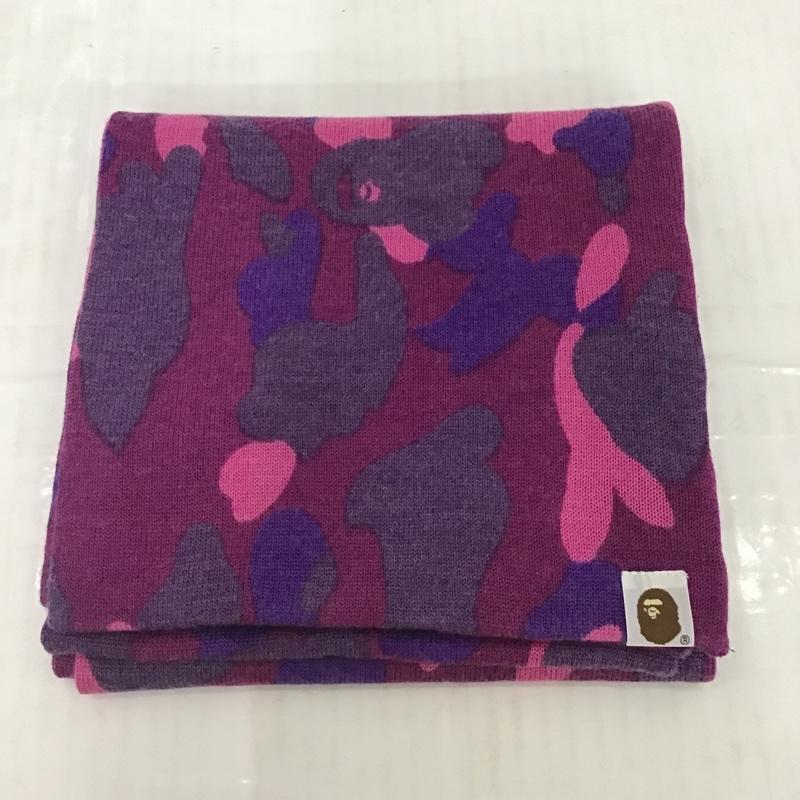 アベイシングエイプ A BATHING APE マフラー マフラー カモフラージュ柄・迷彩 紫 / パープル / X 桃 / ピンク / X 青 / ブルー / メンズ USED 古着 中古 10077201
