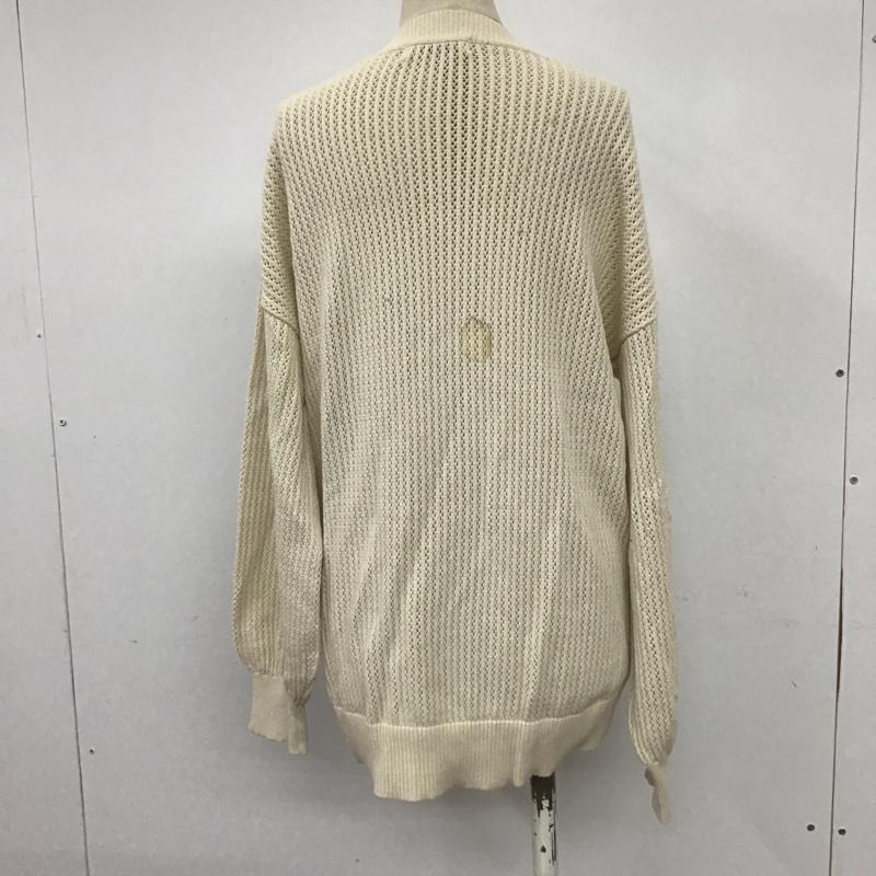 グローバルワーク GLOBAL WORK ニット、セーター 長袖 GW620037AD 透かし編み FREE アイボリー / アイボリー / レディース USED 古着 中古 10077208