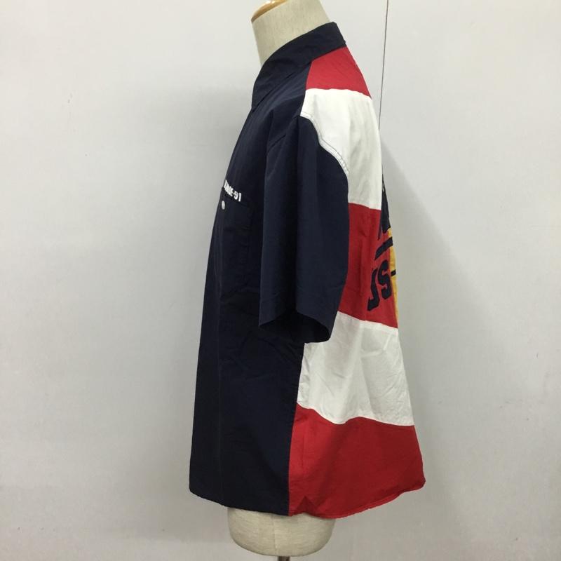 エクストララージ XLARGE シャツ、ブラウス 半袖 M 無地 紺 / ネイビー / メンズ USED 古着 中古 10077237