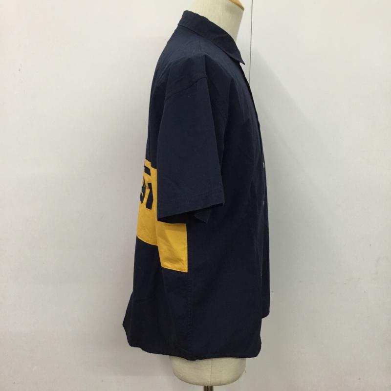 エクストララージ XLARGE シャツ、ブラウス 半袖 M 無地 紺 / ネイビー / メンズ USED 古着 中古 10077237