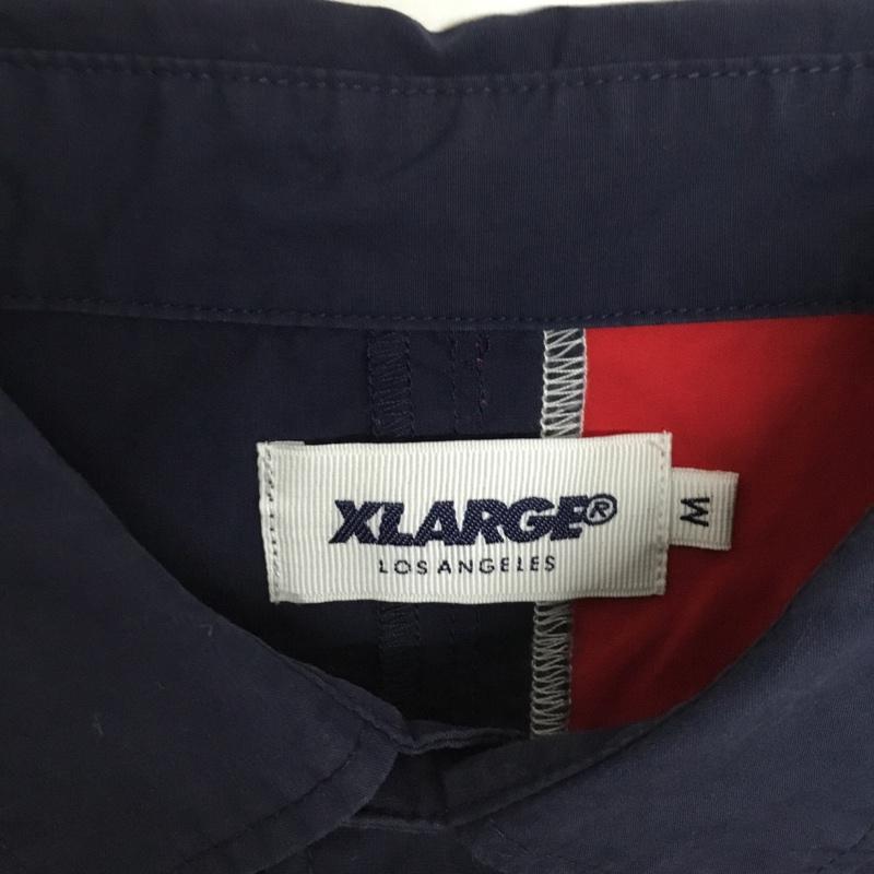 エクストララージ XLARGE シャツ、ブラウス 半袖 M 無地 紺 / ネイビー / メンズ USED 古着 中古 10077237