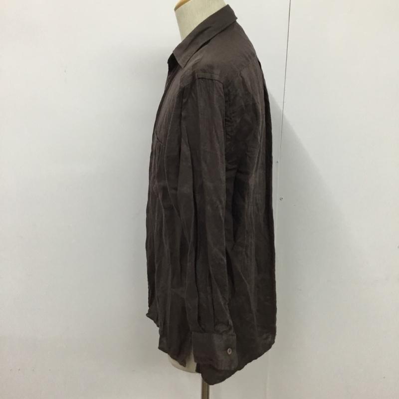 サンフランシスコ SAN FRANCISCO シャツ、ブラウス 長袖 S 無地 茶 / ブラウン / メンズ USED 古着 中古 10077336